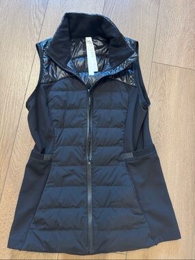 lululemon athletica Black Quilted Sleeveless Vest